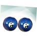 Lurrose Blue Enamel Gymnastics & Hand Massage Balls - Traditional Chinese Baoding Fitness Handballs - Buy Online on GoSupps.com