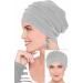 Headcovers Unlimited 100% Cotton Slouchy Snood Hat - Women's Slouchy Beanie, One Size, Silver - Buy Online on GoSupps.com