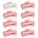 Xunyee 8 Pcs Bridal Bridesmaid Square Hair Clips 4.1 Inch Large Matte Bride Rectangular Hair Claw Clips Pink Bachelorette Party Decorations Hair Styling Accessories for Wedding Gift