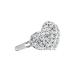 DoubleAccent Hair Jewelry Austrian crystal Mini Heart Magnet Barrette  1pcs  White