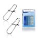 SINGMATOOLS 100 PCS Fishing Snaps Speed Clips Fishing Tackle Quick Snap Fishing Snap Swivels Fishing Lure Connector Saltwater Freshwater Fast Change Fishing Clips Size #0(33lb) 100 PCS