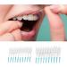 Buy 200 Pieces Interental Brush Set - Soft Silicone Head Dental Floss Portable Double-Headed Tooth Pen for Oral Care (Mint Green) - Fast International Shipping - Buy Online on GoSupps.com