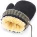 Toddler Kids Winter Warm Plush Knitted Gloves | 1-3Yrs | Black & Brown - Buy Online on GoSupps.com