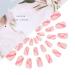Vatocu Short Naked Pink French Artificial Nails - Wavy Lines Ballerina Acrylic Stick-On Nails for Women & Girls (24 Pieces) - International Shipping Available - Buy Online on GoSupps.com