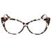 iB-iP Women Cateye Vintage Plastic Frame Retro Fashion Glasses With Clear Lens Leopard Transparent