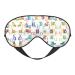 Colourful Animal Alphabet Print Unisex Sleeping Eye Mask Soft Comfortable Light-Blocking Eye Mask