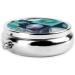 Green Alien Round Pill Box - 3 Compartment Mini Travel Organizer for Vitamins & Medicine - Portable Decorative Pocket Case - Buy Online on GoSupps.com