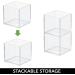 mDesign Prism Collection Cosmetic Organizer - 6 Pack, Clear/Rose Gold - Ideal for Bathroom, Bedroom, Vanity Countertop - Makeup Storage Bin for Brushes, Palettes, Lipstick, Blush - Buy Online on GoSupps.com