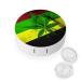 Contact Lens Case Jamaica Flag Leaves Portable Travel Contact Lens Box Contact Lens Storage Box