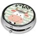 Cartoon Cute Calf Portable Metal Pill Box - Mini 3-Compartment Travel Case for Small Pills Hinged Fastening Design - Perfect for International Shipping - Buy Online on GoSupps.com
