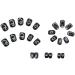 Square Short Fake Nail Full Cover with Glue Detachable Cool Black with Silver Heart Press on Nails 24 Pieces Finger Nail Art Tips for Nail Salons and Women DIY Nail Art - Buy Online on GoSupps.com