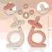 Baby Teething Toys Silicone Baby Teether Baby Chew Toys Freezer Safe BPA Free Soothe Babies Gums Teething (Sunrise/French Beige) Sunrise / French Beige - Buy Online on GoSupps.com