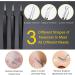 10pcs Pimple Popper Tool Kit Stainless Steel Blackhead Remover Tool Comedones Extractor for Forehead Facial Nose Lightweight Acne Needle Tool with Metal Case(black) - Buy Online on GoSupps.com