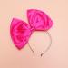 Minkissy Huge Bow Headband Candy Colored Hair Hoop Party Props Lovely Large Bowknot Hairband Party Props for Woman Girl(Rosy) - Buy Online on GoSupps.com