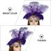 FRCOLOR Feather Headband Vintage Fascinator Carnival Headpiece Party Masquerade Pageant Show Headdress (Purple) - Buy Online on GoSupps.com