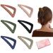 Medium Hair Clips for Women Girls Fine Hair, Nonslip French Hair Claw Clips for Thin/Medium Thick Hair, Strong Hold Matte Hair Jaw Clips Triangle Hair Claws Hair Clamps with Gift Box (Pastel Color)