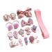 Buy CHTENG Kids Hair Clips - Cute Bow Butterfly Elastic Bands & Barrettes for Baby - Dark Pink Hair Accessories - Buy Online on GoSupps.com