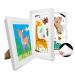 Leejard 2 pieces white picture frame for children's drawings A4 front opening children's future fauces made of wood exchange frame for children's artwork drawing storage interchangeable children's room decoration 21 x 29.7