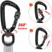 PANDENGZHE Locking Carabiner Clips 2.5 with Swivel Clasp for Pets, Camping, Hiking - 2 Pack - Buy Online on GoSupps.com