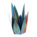COHEALI 1 Set Ornament Floor Trim Decor Metal Art Outdoor Iron Flower Art Flower 3D Windmill Blue 24X12cm