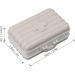 6 Compartment Mini Pill Box - Luggage Shaped Sealed Plastic Travel Pill Organizer (Beige - Buy Online on GoSupps.com