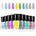 Urchabri Nail Polish Quick Dry Nail Polish Polish Nail Polish Set Non toxic nail polish Kids nail polish Mini Nail Polish Nail Polish Set Non Gel Cheap Nail Polish (9Colors + 1 Coat) S10-4