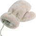 MoonLove Kids Warm Hangable Gloves Full Finger Soft Skin-Friendly Comfortable Plush Mittens Baby Toddler Infant Winter Mitten with String Windproof Coldproof Hanging Neck Hand Warmer White - Buy Online on GoSupps.com