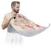 Watercolor Rose Paint Beard Bib Apron Beard Bib Hair Catcher for Men Shaving and Trimming Non-Stick Waterproof Beard Cape Grooming Cloth with 2 Suction Cups Gifts for Men