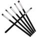 Baluue 6pcs Flat Eyebrow Brush Concealer Brush Eyeliner Brush Slanted Eye Lash Brush Black Artificial Fiber