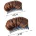 Chun Invisible Fluffy Hair Pad - 10cm Dark Brown Synthetic Hair Clip for Women's Braids & Hair Styling Tools - Buy Online on GoSupps.com