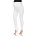 FUTURO FASHION Women's Maternity Fleece Lined Leggings Stirrup Comfortable Pregnancy Winter Cotton Leggings Over Bump Belly Support Stretchy Adjustable High Waisted Pants 8-22 UK 8 White