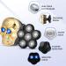 Buy 6 in 1 Rechargeable Electric Head Shaver for Bald Men | 5D Rotary Razor & Grooming Kit | Fast International Shipping - Buy Online on GoSupps.com