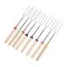Shanrya 8 Pieces Marshmallow Roasting Sticks Telescopic Marshmallow Sticks with Canvas Bag for Camping