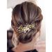 Fairvir Silver Glittering Rhinestone Flower Hairpins for Bride - Pearl Hair Jewelry for Women & Girls (2 Pieces Gold) - Buy Online on GoSupps.com