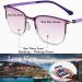 GHARAZ Foldable Bifocal Reading Glasses for Women - Photochromic Modern Computer Aid in Purple (Size: 2.0+) - Buy Online on GoSupps.com