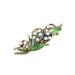 ShungFun Women French Hair Clips Vintage Metal Leaf Pearls Bronze Hair Clips Retro Big French Clips Pigtail Spring Clips Hair Holders Barrettes