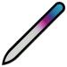 Mont Bleu Colour Crystal Nail File in Black Pouch - Genuine Czech Tempered Glass - Handmade in Czech Republic 1 piece Blue Purple