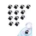 Enadvd 12 PCS Silicone Pods Refills Accessories for Navage Nasal Care Save Salt for Easy Operation (Black)