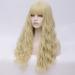 FVCENT 27 Long Curly Synthetic Wig with Bangs for Women & Girls - Charming Blonde Hairstyle - International Shipping Available - Buy Online on GoSupps.com