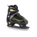 Adjustable ice skates ice skating shoes for women men and children with stainless steel ice skating shoes quick lace-up system & push-lock buckle adjustable 4 size areas Black Black XL (42-45)