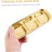 Milisten 2pcs Seasoning Dish Wasabi Dish Seasoning Bowl Small Dip Bowl Japanese Soy Sauce Three Grid Appetizer Plate Kitchen Gadget Mini Pinch Cutlery Set Stainless Steel Korean 20.5X8X2CM Gold - Buy Online on GoSupps.com