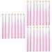 Beavorty 3 Sets UV Gel Nail Brush Nail Painting Pen Detail Drawing Brush Cleaning Gel Nail Art Brush Nail Art Tips Builder Kit De Manicura Nail Gel Nail Art Tool Flower Pen Pink Manicure