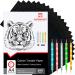 Raimarket 200 Sheets Black Carbon Paper for Tracing On Fabric | Carbon Paper for Tracing on Wood & Canvas, Tracing Paper for Drawing Sewing Patterns, 5 Stylus, A4 Size (9 X 13) Graphite Transfer Paper Black_200