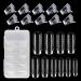 Polygel Extension Tool Kit 100PCS Nail Dual Forms Clear Nail Mold with 10pcs Nail Tips Clip Clamps for UV Poly Gel Builder Acrylic Finger Nail Extension Home Salon Manicure Tool
