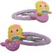Topkids Accessories Mermaid Ribbon Wrapped Snap Hair Clip Small Hair Clips Girls Hair Accessories Baby Hair Clips Girls Hair Clips Mini Hair Clips Toddler Clips Pin Curl Clips (Lilac Mermaid) - Buy Online on GoSupps.com