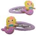 Topkids Accessories Mermaid Ribbon Wrapped Snap Hair Clip Small Hair Clips Girls Hair Accessories Baby Hair Clips Girls Hair Clips Mini Hair Clips Toddler Clips Pin Curl Clips (Lilac Mermaid)