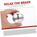 Lurrose Baoding Iron Balls Set | Stainless Steel Chinese Massage Balls for Health & Relaxation | 5.3cm Silver Bath Balls - Buy Online on GoSupps.com