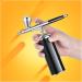 Paint Sprayer Make Up Nail Art Airbrush Compressor Auto Start and Stop Cordless Mini Pen Hobby Rechargeable Wireless Professional Set Kit for Painting Ceilings Fences cabinets Part a White - Buy Online on GoSupps.com