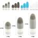 Cosogreen Silicone Travel Bottles 3 Pack - Portable Squeeze Bottles for Lotion, Shampoo, Bath - Blue - Buy Online on GoSupps.com