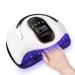 Ruiqas UV LED Nail Lamp 168W Fast UV Nail Polish Curing Gel LED Dryer with Auto Sensor 4 Timer Setting for Fingernail and Toenail Nail